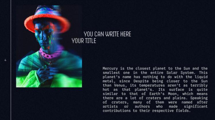 Lebendiges Neon-Design Präsentationsvorlage