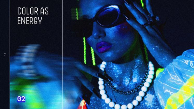 Lebendiges Neon-Design Präsentationsvorlage