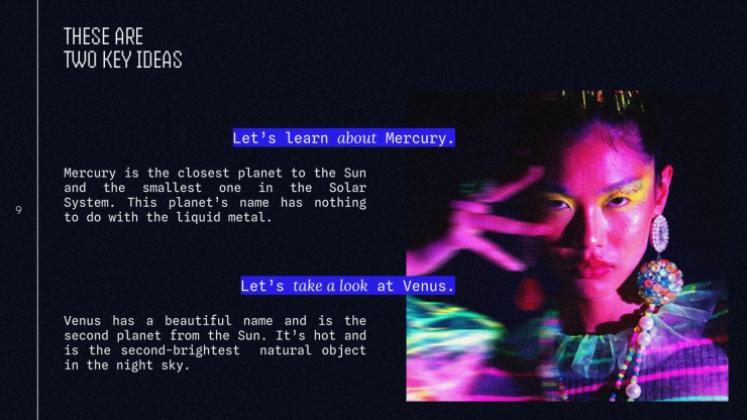 Lebendiges Neon-Design Präsentationsvorlage