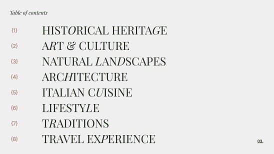 이탈리아를 탐험하세요 프레젠테이션 템플릿