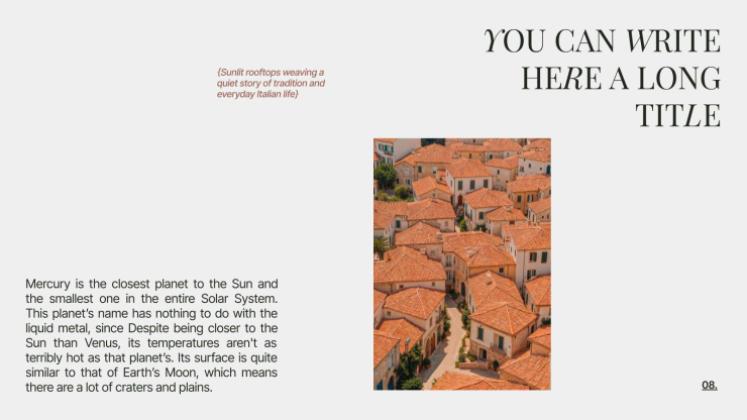 이탈리아를 탐험하세요 프레젠테이션 템플릿