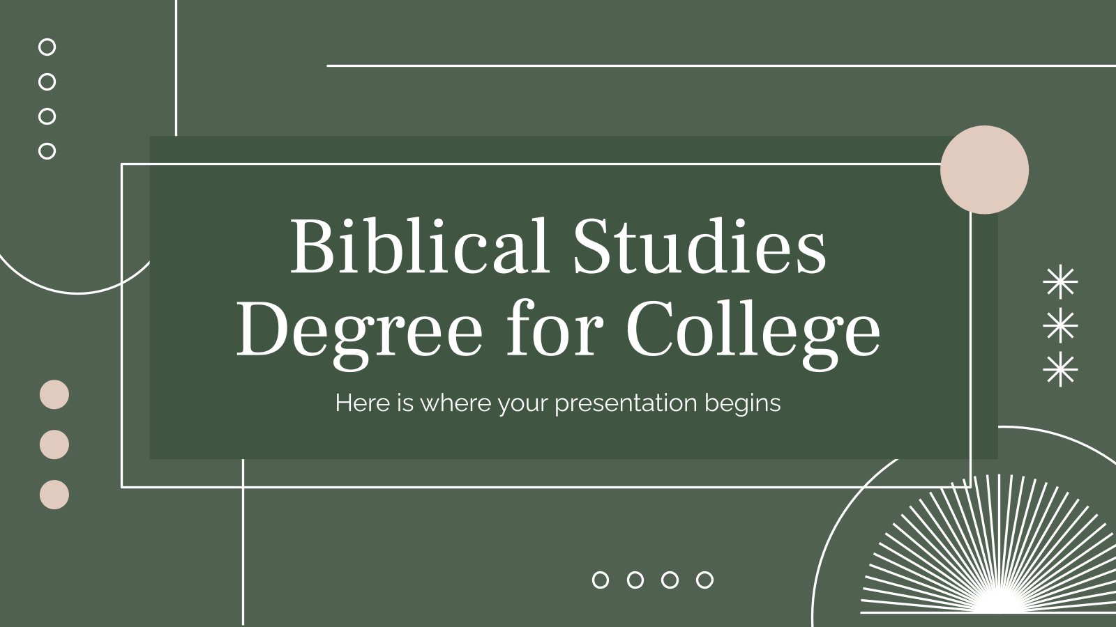 Biblical Studies Degree for College presentation template 