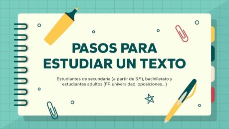 Plantilla de presentación Pasos para estudiar un texto