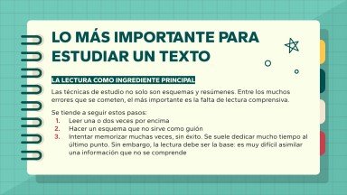 Plantilla de presentación Pasos para estudiar un texto