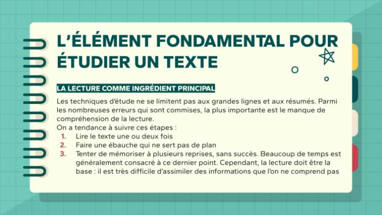 Étapes de l'étude d'un texte Modèles de présentation