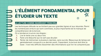 Étapes de l'étude d'un texte Modèles de présentation