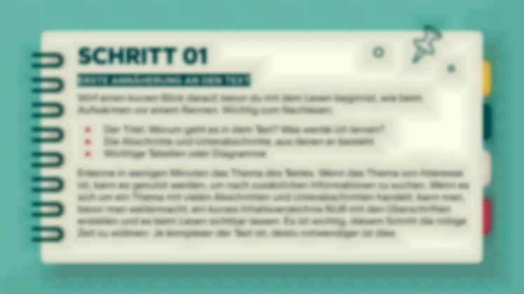 Schritte zum Studieren eines Textes Präsentationsvorlage