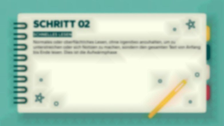 Schritte zum Studieren eines Textes Präsentationsvorlage