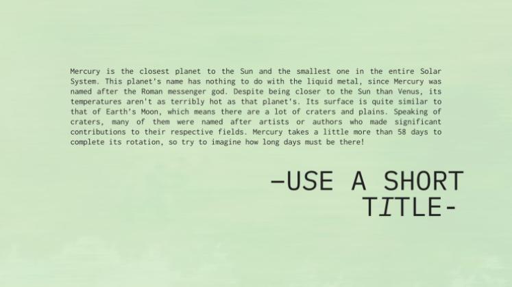 녹색 에너지 프레젠테이션 템플릿