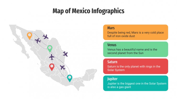 Map of Mexico Infographics presentation template