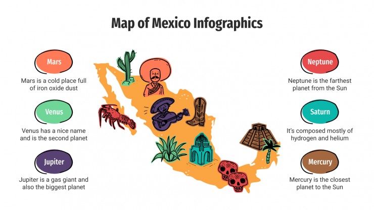 Map of Mexico Infographics presentation template
