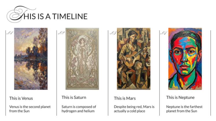 Chronologie de l'histoire de l'art Modèles de présentation