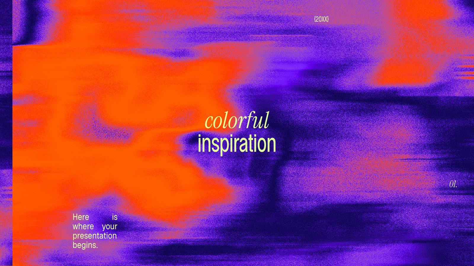 Modelo de apresentação Inspiração colorida