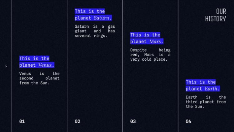 생동감 넘치는 네온 디자인 프레젠테이션 템플릿