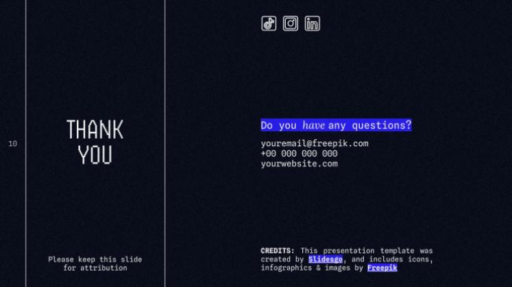 생동감 넘치는 네온 디자인 프레젠테이션 템플릿