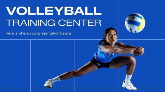 Modelo de apresentação Centro de treinamento de voleibol