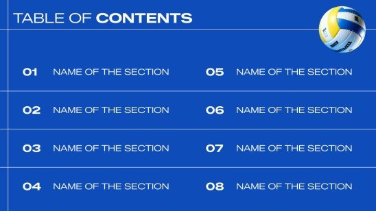 Modelo de apresentação Centro de treinamento de voleibol