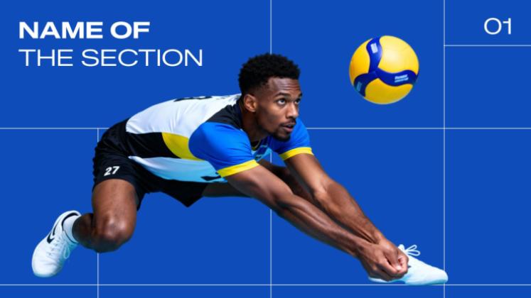 Modelo de apresentação Centro de treinamento de voleibol