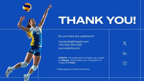 Modelo de apresentação Centro de treinamento de voleibol