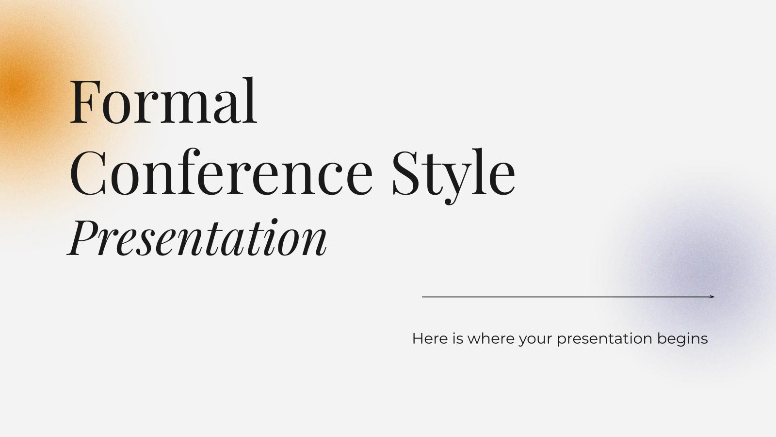 Diapositives de style conférence formelle Modèles de présentation