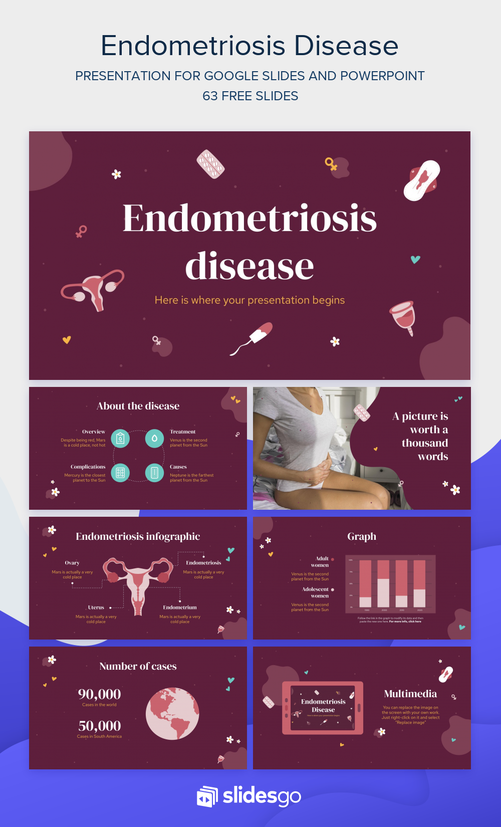 Endometriosis Disease Google Slides & PowerPoint template