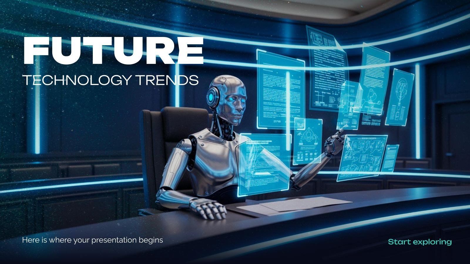 Tendances technologiques futures Modèles de présentation
