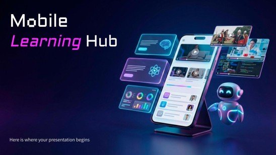 모바일 학습 허브 프레젠테이션 템플릿
