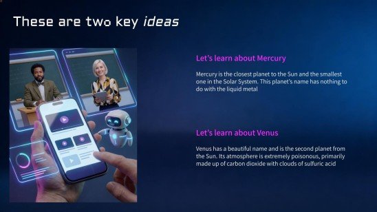 모바일 학습 허브 프레젠테이션 템플릿