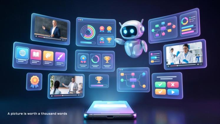 모바일 학습 허브 프레젠테이션 템플릿