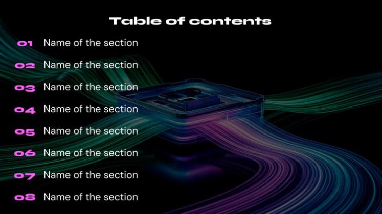 Blockchain Visual presentation template 