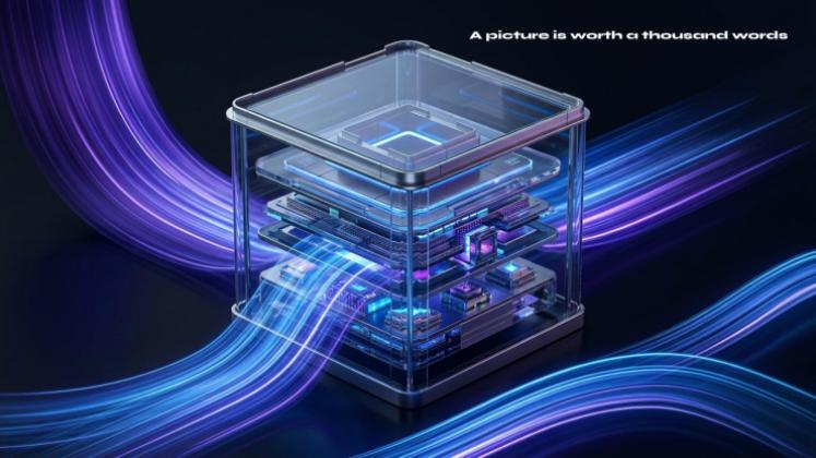 Blockchain Visual presentation template 