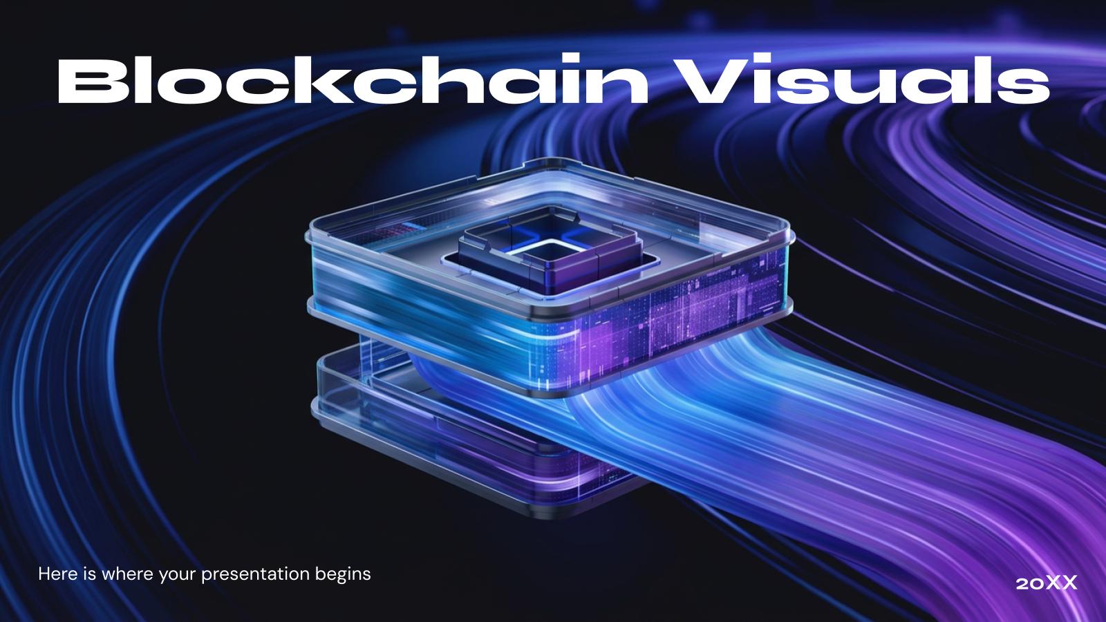 Blockchain Visual presentation template 